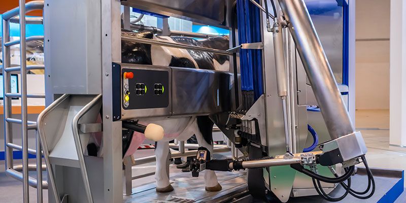 Artificial cow milking machine